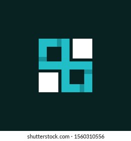 Letter X Square Monogram Creative Abstract Modern Logo