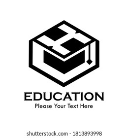 Letter x with student hat. suitable for university, school, education, student, web, brand, symbol, college,graduate,literature, course, identity, etc