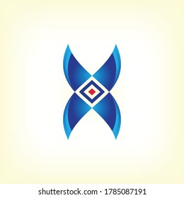 Letter of X Style Logo Design