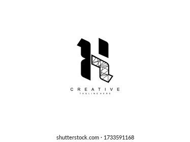 Letter X Stylisches Monogram Polygonal Lines Logo