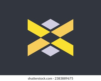 The letter X symbol logo is crossed and divided into two directions