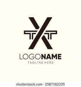 Letter X Table Logo Design Vector Icon Graphic Emblem Symbol Image Illustration