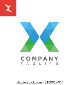 Letter X Tech Logo Design
