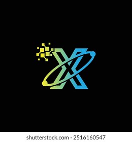 Letra X Tech Ideas de Diseño de Logo