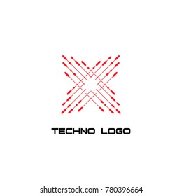 Letter X, Technology Logo