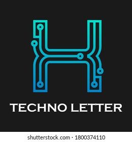 Logo-Vorlage für Letter x Technologie. Technologie abstrakter Punkt und Farbverlauf-Blau. geeignet für Industrie, Web, Computer, Netzwerk, App, mobile, medizinische Medien, Strom, Energie usw.