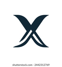 diseño de plantilla de ilustración vectorial de logotipo de la tecnología de la letra X