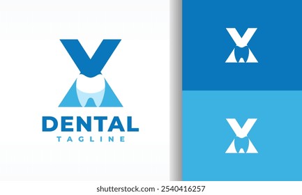 o logotipo da letra X dentes