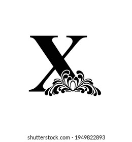  Letter X template logo  letter . Monogram alphabet . Beautiful royal initials letter.	