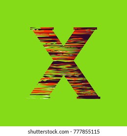 letter X template logo on a bright green  background