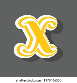 letter X text effect design vector