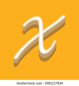 letter X text effect design vector, Can be used for Logo.