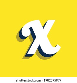 letter X text effect design vector, Can be used for Logo.