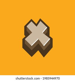 Buchstaben X Texteffekt Design Vektor, Kann für Logo verwendet werden.