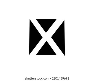 Letter X text illustration vector logo design 