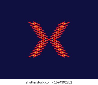 Letter X Thunder. Pretty good way to take it as logo company, business things etc. 