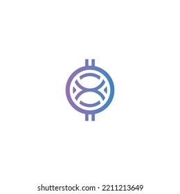 Letter X Token logo Modern Simple Gradient