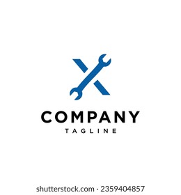 Letra X Herramientas y logotipo de equipo icono plantilla vectorial.eps