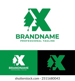 Letter X Tree Logo, for any Environmental Brands with X initial