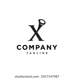 Letter X Trumpet logo icon vector template.eps