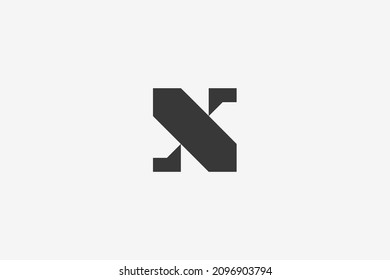 Diseño de logotipo único para carta X