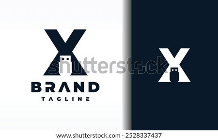 letter X USB cable logo