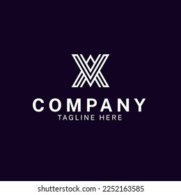 Letter X, VA or AV monogram logo design. suitable for your business with a modern look