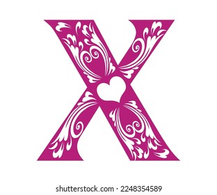 Letter X, Valentine Alphabet Monogram
Sublimation vector design file, for mug, t-shirt, vase, pillow case. etc