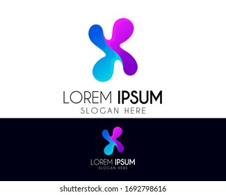 Letter X vector abstract logo design. With colorful icon template. Modern logo for your brand identity. Creative vector elements