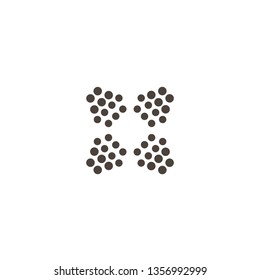 Letter X vector line logo design. Creative minimalism logotype icon symbol.