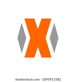 Letter X Vector Logo, Alphabetical Logo Design, Initial Icon Concept