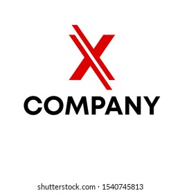 letter X vector logo design template
