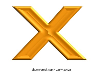 Letter X, Vektorlogo-Design, 3D-Rendering