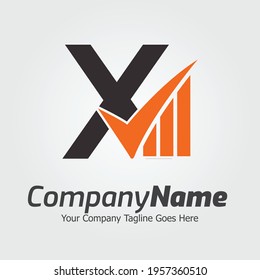 Letter X vector logo template, Colorful Letter X logo, Financial Company Logo, Financial Institute Advisors Logo Design Template Vector Icon