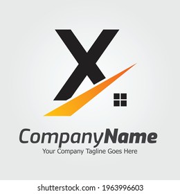 Letter X vector logo template, Colorful Letter X logo, Real Estate, Building and Construction Logo Design Template Vector Icon