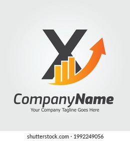 Letter X vector logo template, Colorful Letter X logo, Financial Company Logo, Financial Institute Advisors Logo Design Template Vector Icon