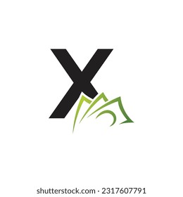 Plantilla para el logotipo del vector de la letra X, logotipo de la letra colorida X, logotipo de la empresa financiera, icono de la plantilla de diseño de los asesores del instituto financiero