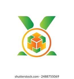 Letter X vector logo template, Colorful Letter X logo, Financial Company Logo, Financial Institute Advisors Logo Design Template Vector Icon