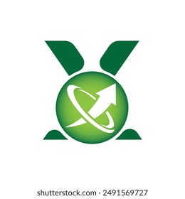Plantilla del logotipo del Vector de la letra X, logotipo colorido de la letra X, logotipo de la compañía financiera, icono del Vector de la Plantilla del diseño del logotipo de los asesores del instituto financiero