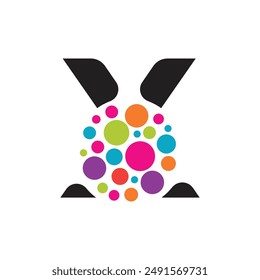 Letter X vector logo template, Colorful Letter X logo, Financial Company Logo, Financial Institute Advisors Logo Design Template Vector Icon