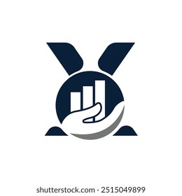 Modelo de logotipo de vetor Carta X, Logotipo Colorido de Letra X, Logotipo da Empresa Financeira, Financial Institute Advisors Logo Design Template Vetor Icon