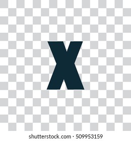 Letter X vector, logo. Useful as branding symbol, corporate identity, alphabet element, transparent clip art and illustration.