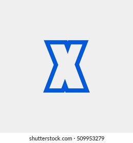 Letter X vector, logo. Useful as branding symbol, corporate identity, alphabet element, app icon, clip art and illustration.