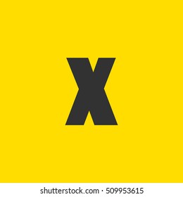 Letter X vector, logo. Useful as branding symbol, corporate identity, alphabet element, app icon, clip art and illustration.