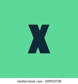 Letter X vector, logo. Useful as branding symbol, corporate identity, alphabet element, app icon, clip art and illustration.