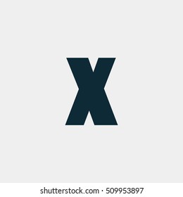 Letter X vector, logo. Useful as branding symbol, corporate identity, alphabet element, app icon, clip art and illustration.