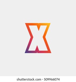 Letter X vector, logo. Useful as branding symbol, corporate identity, alphabet element, app icon, clip art and illustration.