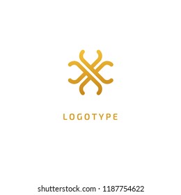 Letter X vector logo. Vintage Insignia and Logotype. Business sign, badge initials. Monogram design elements, graceful template. Calligraphic elegant logo design. X logo line art monogram.