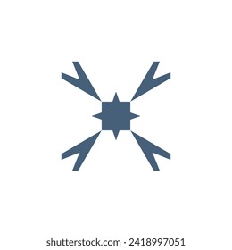 Logo moderno vectorial de la letra X