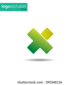 letter X vector template for using as logo